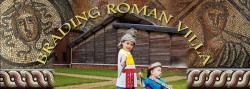 Childrens fun and games at Brading Roman Villa