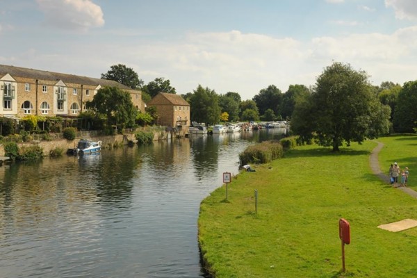 The Riverside Park in St Neots with family on their day out