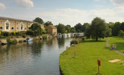 The Riverside Park in St Neots with family on their day out