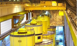 The underground Power Station painted in bright yellow
