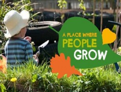 Kids having fun gardening on their day out in Bristol