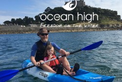 Kids Days Out Marazion showing Dad kayaking with daughter