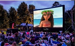 Families enjoying Luna outdoor Cinema Families enjoying Luna outdoor Cinema