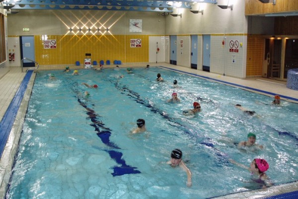 Youngsters having fun in the Swimming Pool on the Isle of Harris