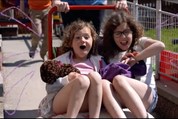 Two girls enjoying their time at the Yard