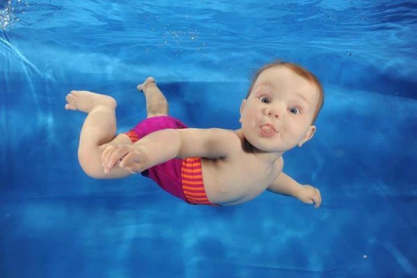 Baby Swimming at the Ayr Swimming Pool in Ayrshire