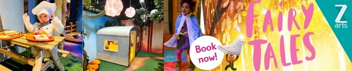 Fairy Tales at Z Arts in Manchester is just one of our family friendly events fairytales-banner